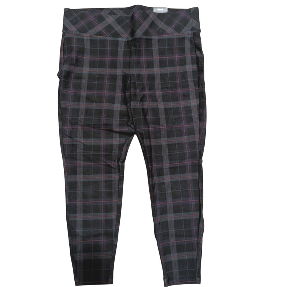TORRID Pants NWT Plus 2 2X Plaid Pull On Pixie Skinny Blue Green Red NEW